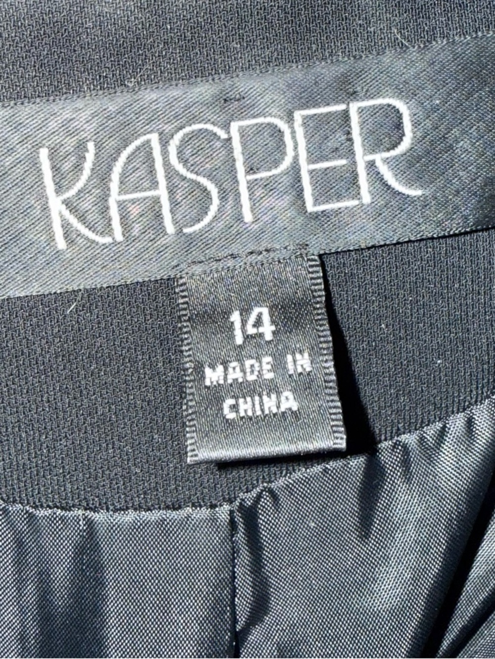 Kasper Black Collarless Ruffle-Edge Open Blazer - Picture 2 of 2